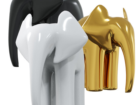 Elephant Sculpture Model 3D