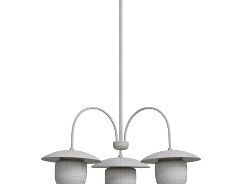 Fixture Curved Chandelier 3D Model