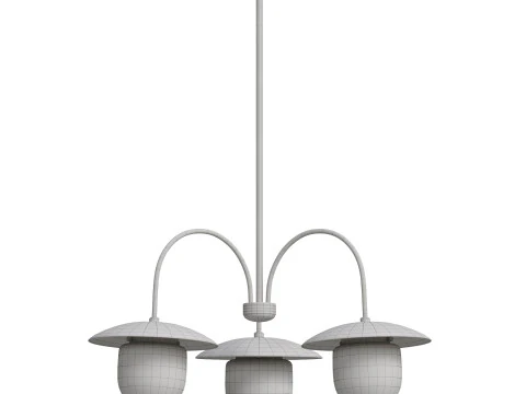 Fixture Curved Chandelier 3D Model