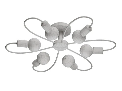 Lumin&aacute;rias Lustre L&acirc;mpada Modelo 3D