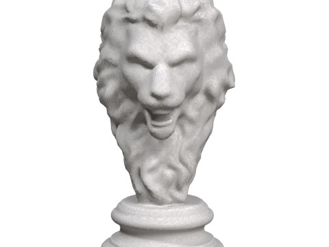 Grand Sculpture Lion 3D Model