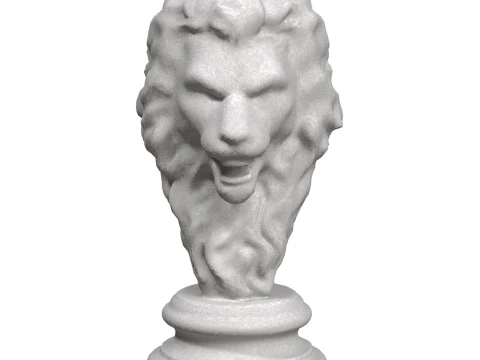 Grand Sculpture Lion 3D Model