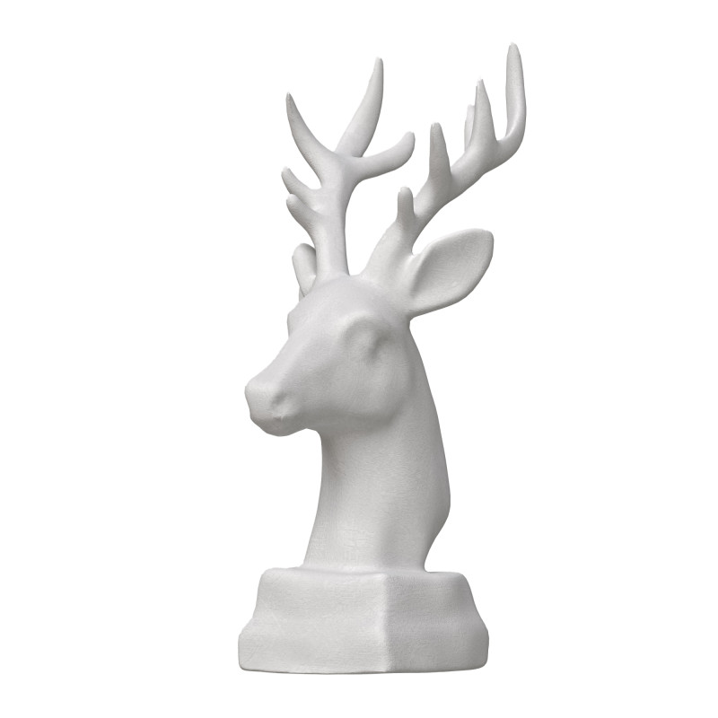 Sculpture Ceramic Deer Head 3D Модель .c4d .max .obj .3ds .fbx .stl .blend 