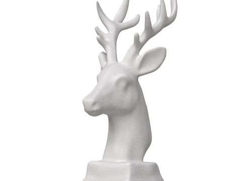 Sculpture Ceramic Deer Head 3Dモデル
