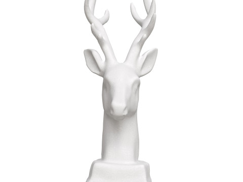 Sculpture Ceramic Deer Head 3D Модель