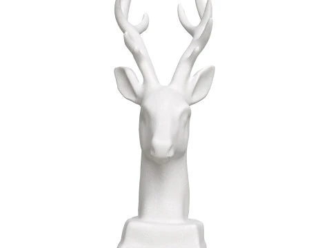 Sculpture Ceramic Deer Head 3D Model