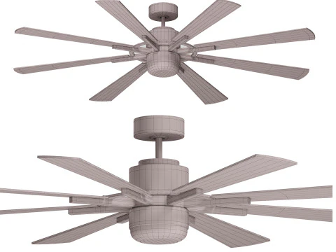 Lisa Ceiling Fan 3D Model