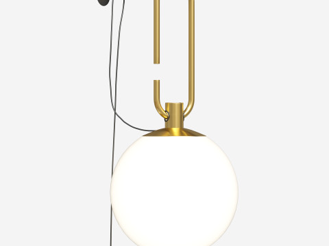 Modern Hanging Hook Glass Wall Sconce 3Dモデル
