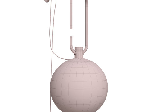 Modern Hanging Hook Glass Wall Sconce Modelo 3D