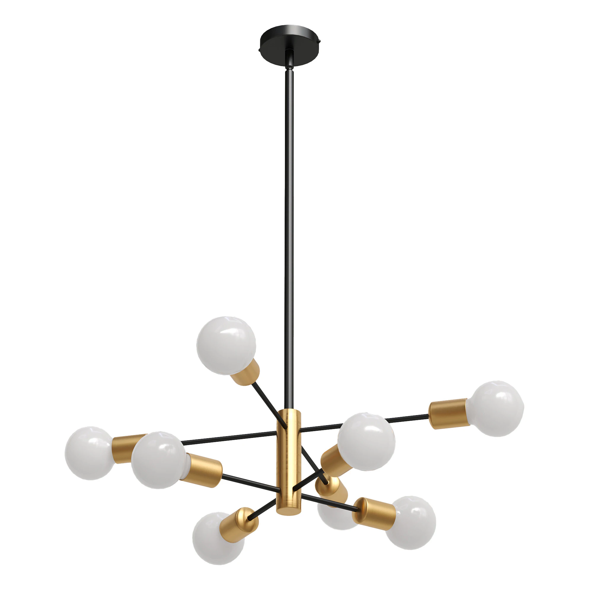 Ariyona 8 Light Chandelier 3D Model .c4d .max .obj .3ds .fbx .stl .blend 