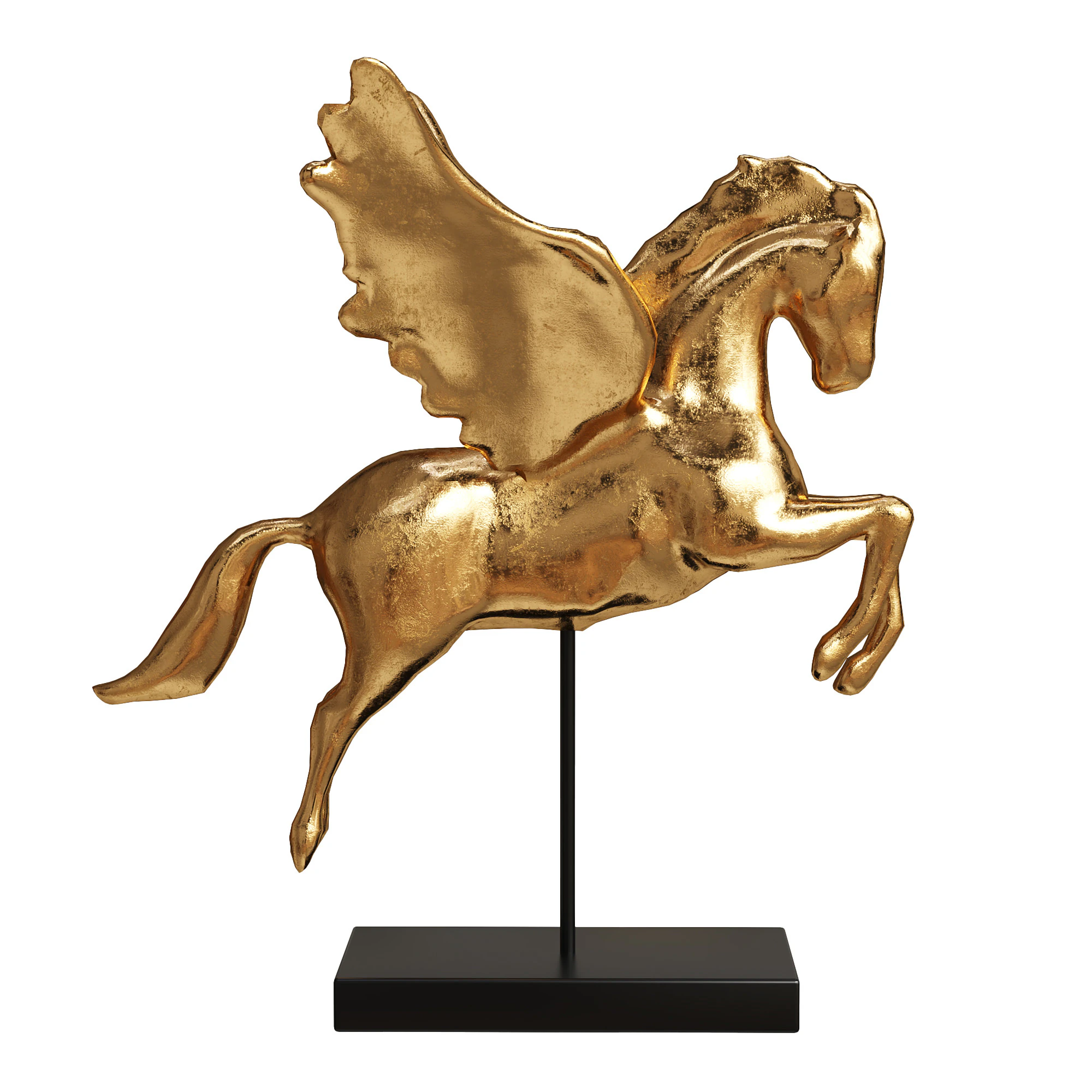 Pegasus in gold 3D Model .c4d .max .obj .3ds .fbx .stl .blend 