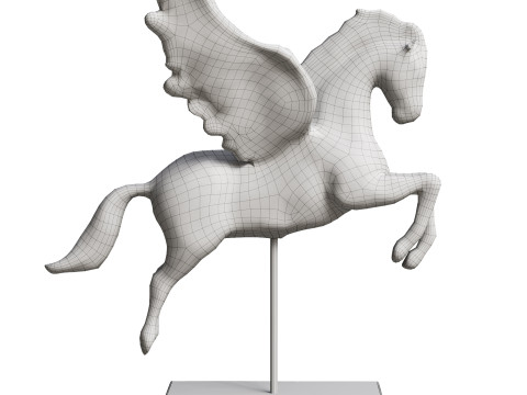 Pegasus in gold 3D Modell