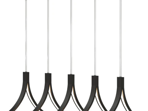 Pendant lamp Ilfari Stream H5 Black 3D Model