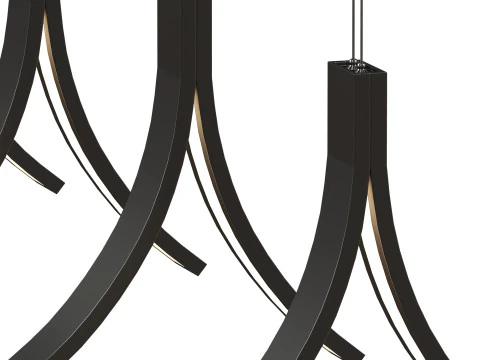 Pendant lamp Ilfari Stream H5 Black 3D Model