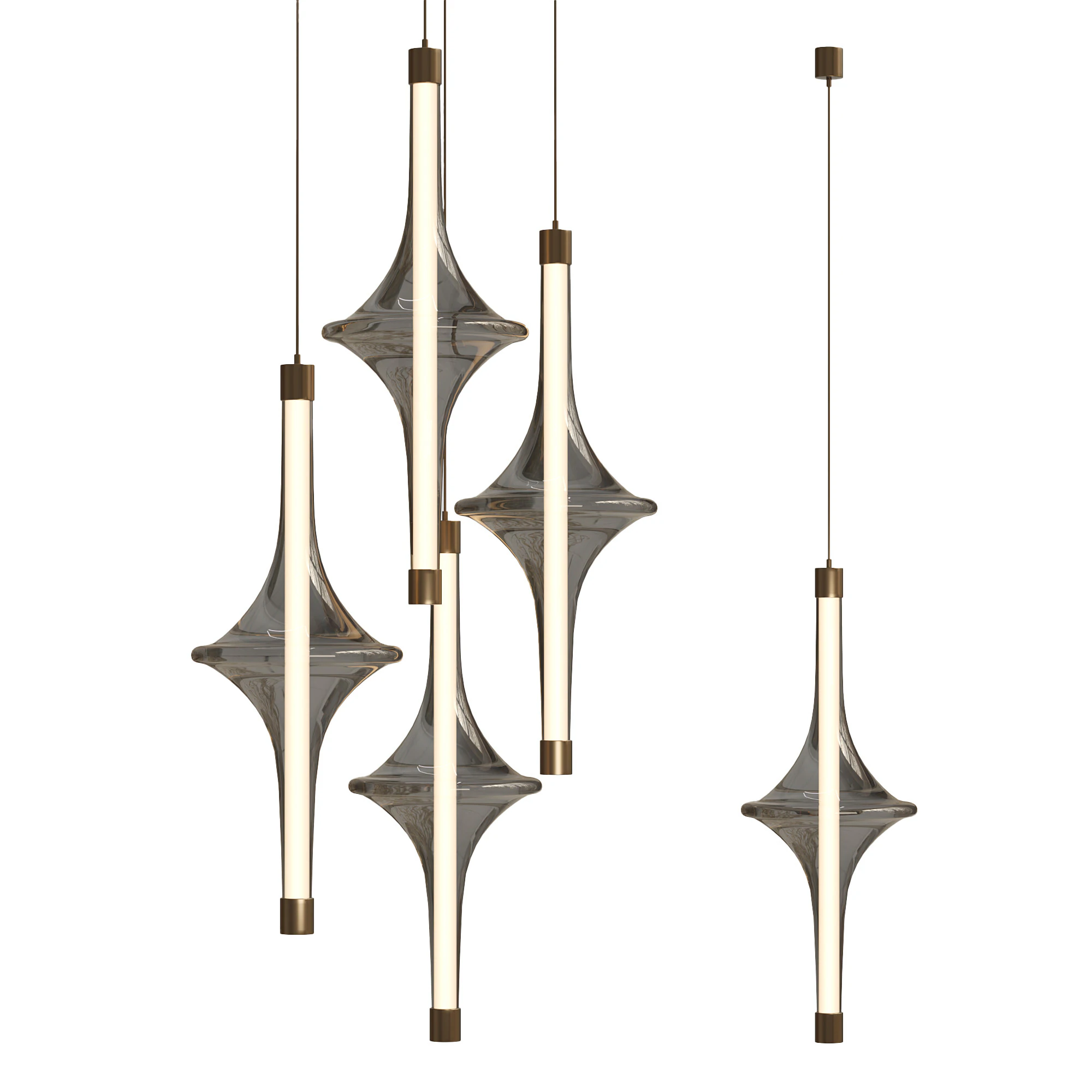 Rain Bontempi Suspension Lamp 3D Model .c4d .max .obj .3ds .fbx .stl .blend 