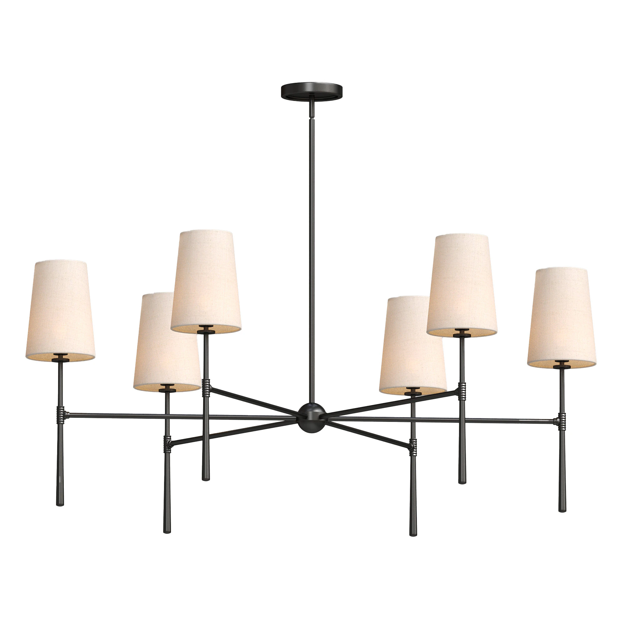 Rhodes Round Chandelier 3D Model .c4d .max .obj .3ds .fbx .stl .blend 