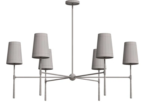 Rhodes Round Chandelier 3D Model