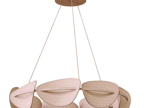 Ring LED chandelier 3D Model
