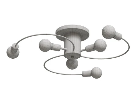 RUNNUP Contemporary Nordic Semi Flush 3D Model
