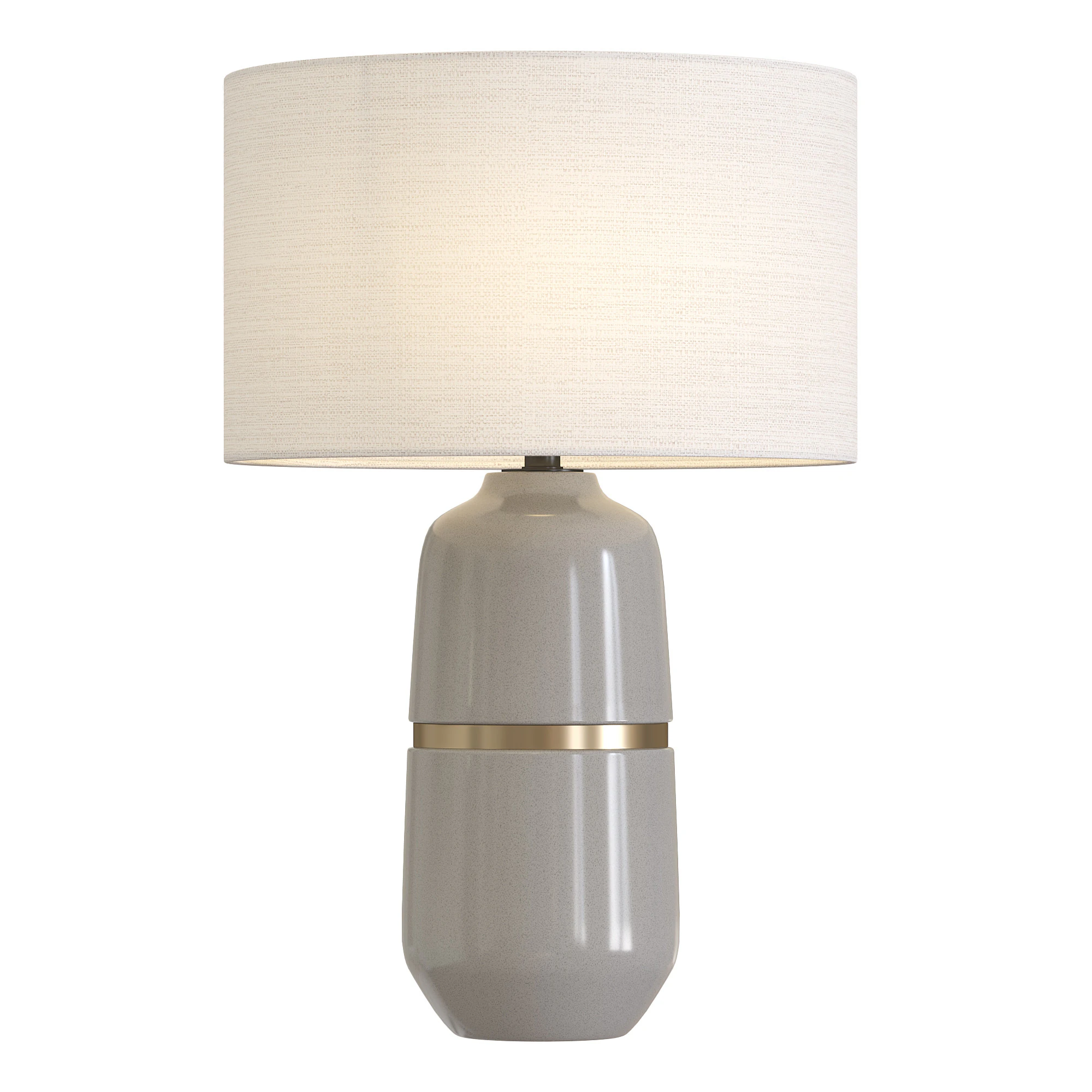 Banded Ceramic Table Lamp 3D Model .c4d .max .obj .3ds .fbx .stl .blend 