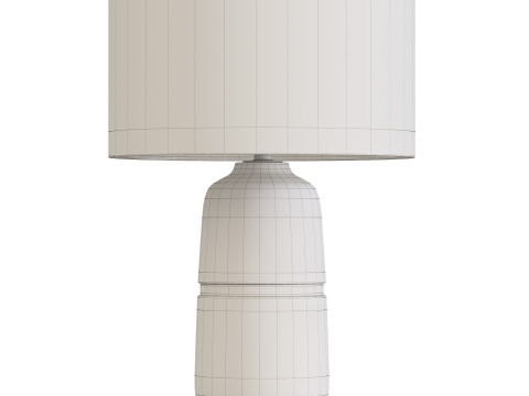 Banded Ceramic Table Lamp 3D Model