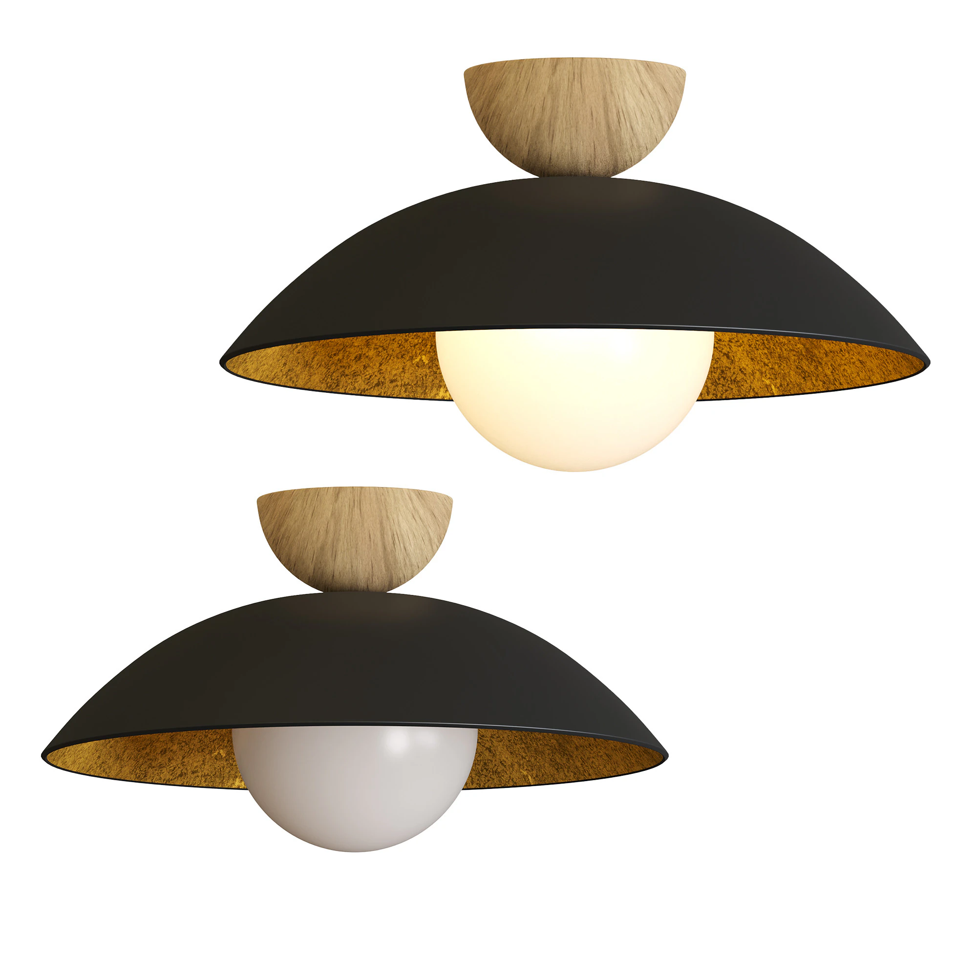 Briceson Glass Flush Mount 3D Model .c4d .max .obj .3ds .fbx .stl .blend 