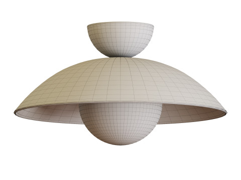 Briceson Glass Flush Mount Model 3D