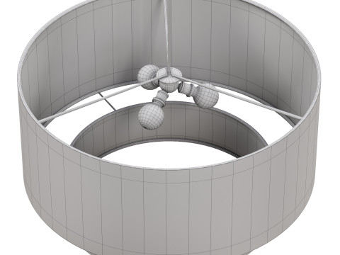 Cruce 3 Light Drum Chandelier 3D Model