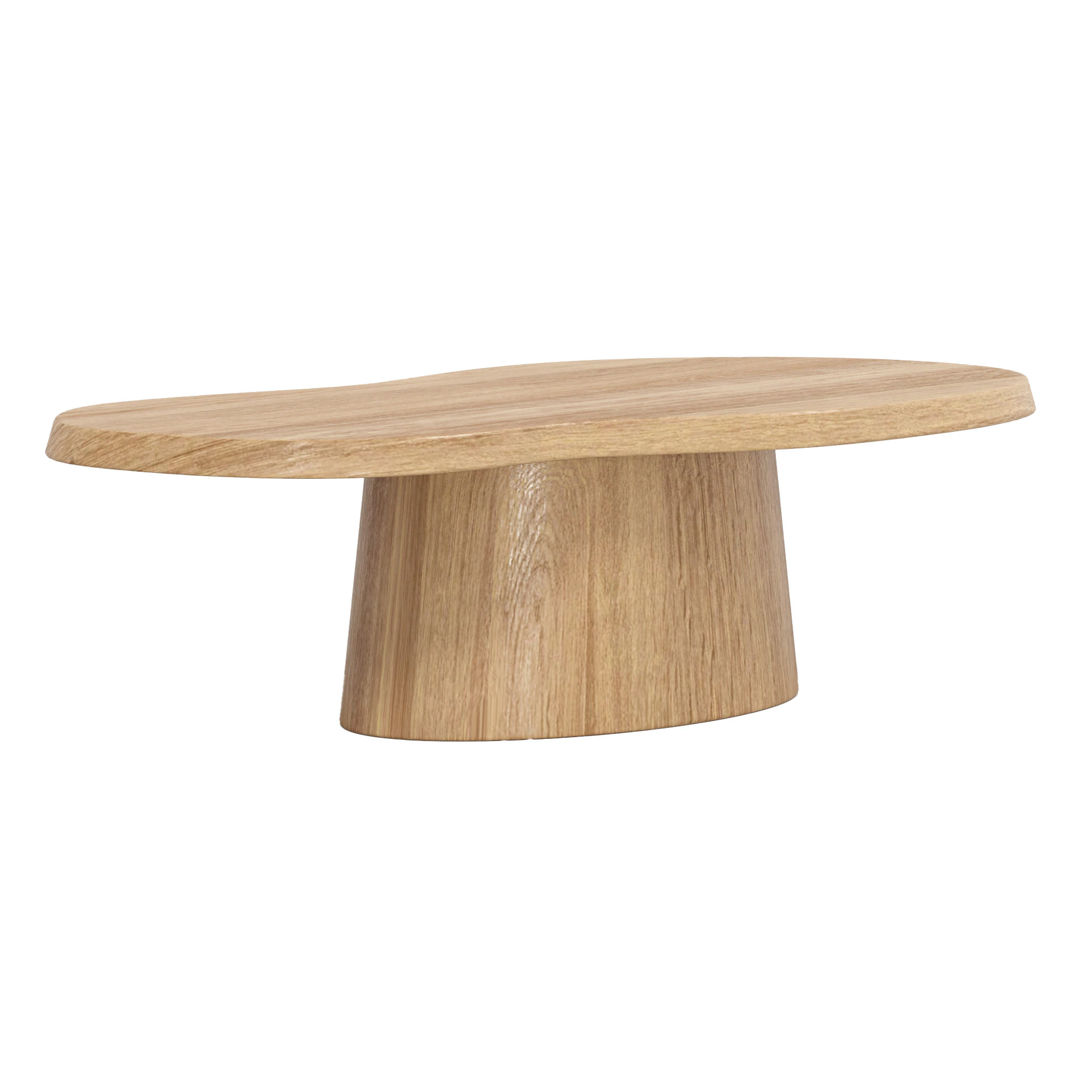 Elegant natural oak coffee table 3D Model .c4d .max .obj .3ds .fbx .stl .blend