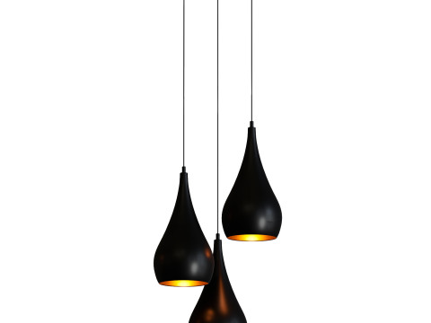 Franconia 3 Light Cluster Pendant Model 3D