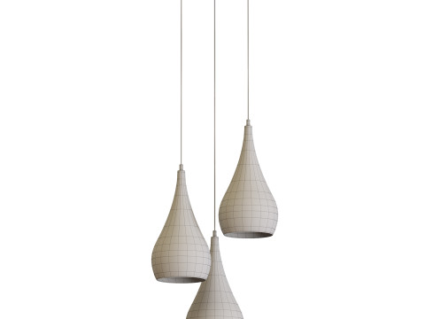 Franconia 3 Light Cluster Pendant Model 3D