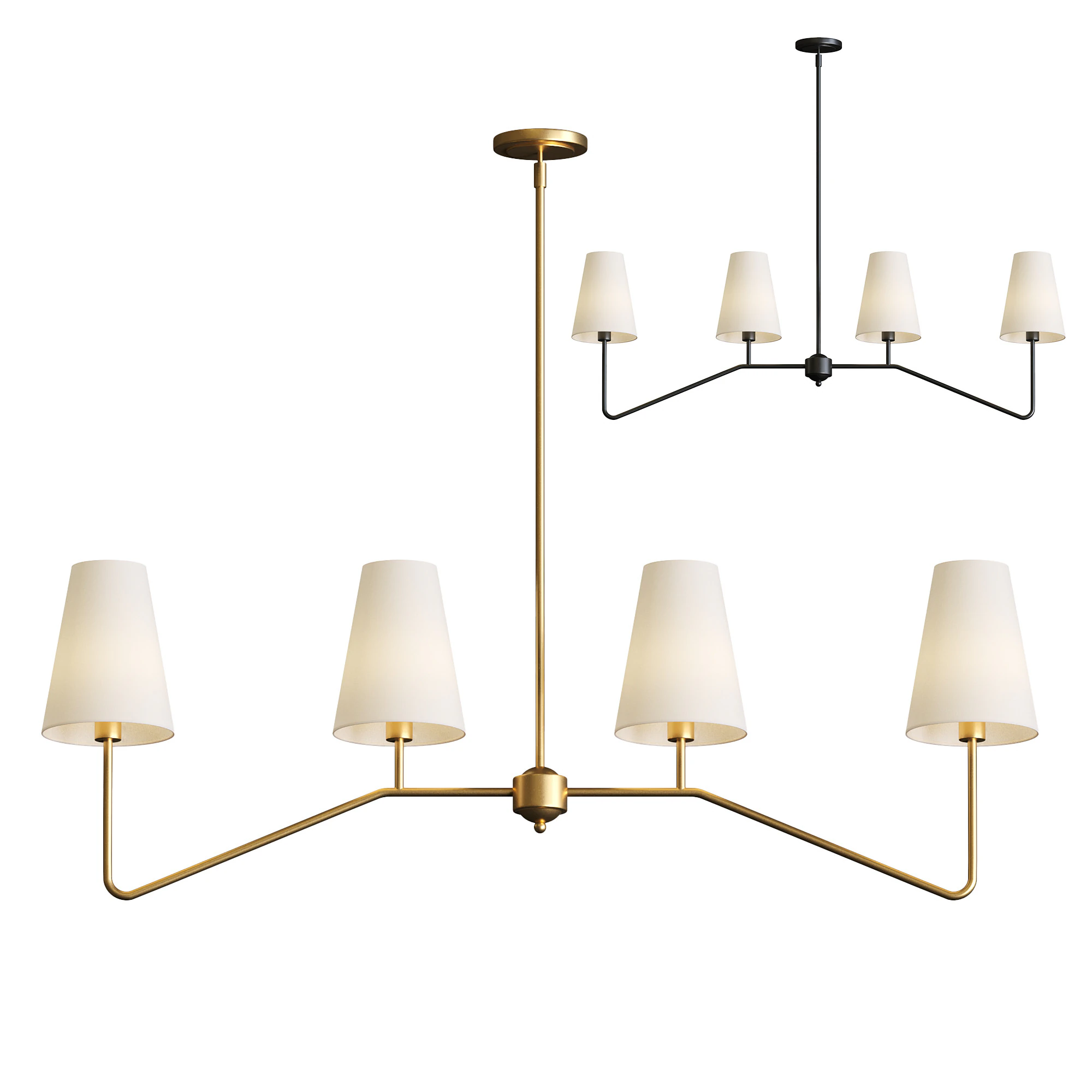 Grayson Chandelier 3D Model .c4d .max .obj .3ds .fbx .stl .blend 