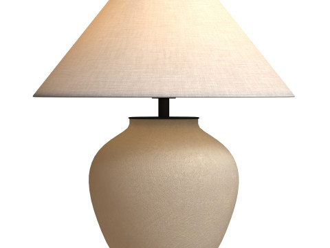 Retro Ceramic Jar Table Lamp 3D Model