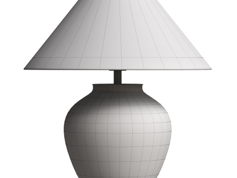 Retro Ceramic Jar Table Lamp 3D Model