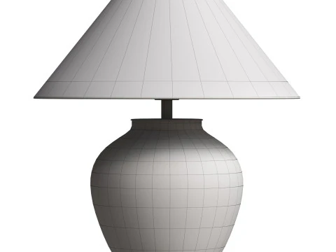 Retro Ceramic Jar Table Lamp 3D Model