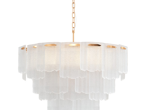 Fluted Glass Chandelier Modelo 3D