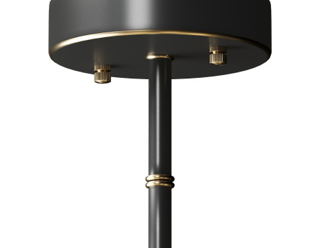 Sphere Copper Glass 7 Light Chandelier 3D Модель