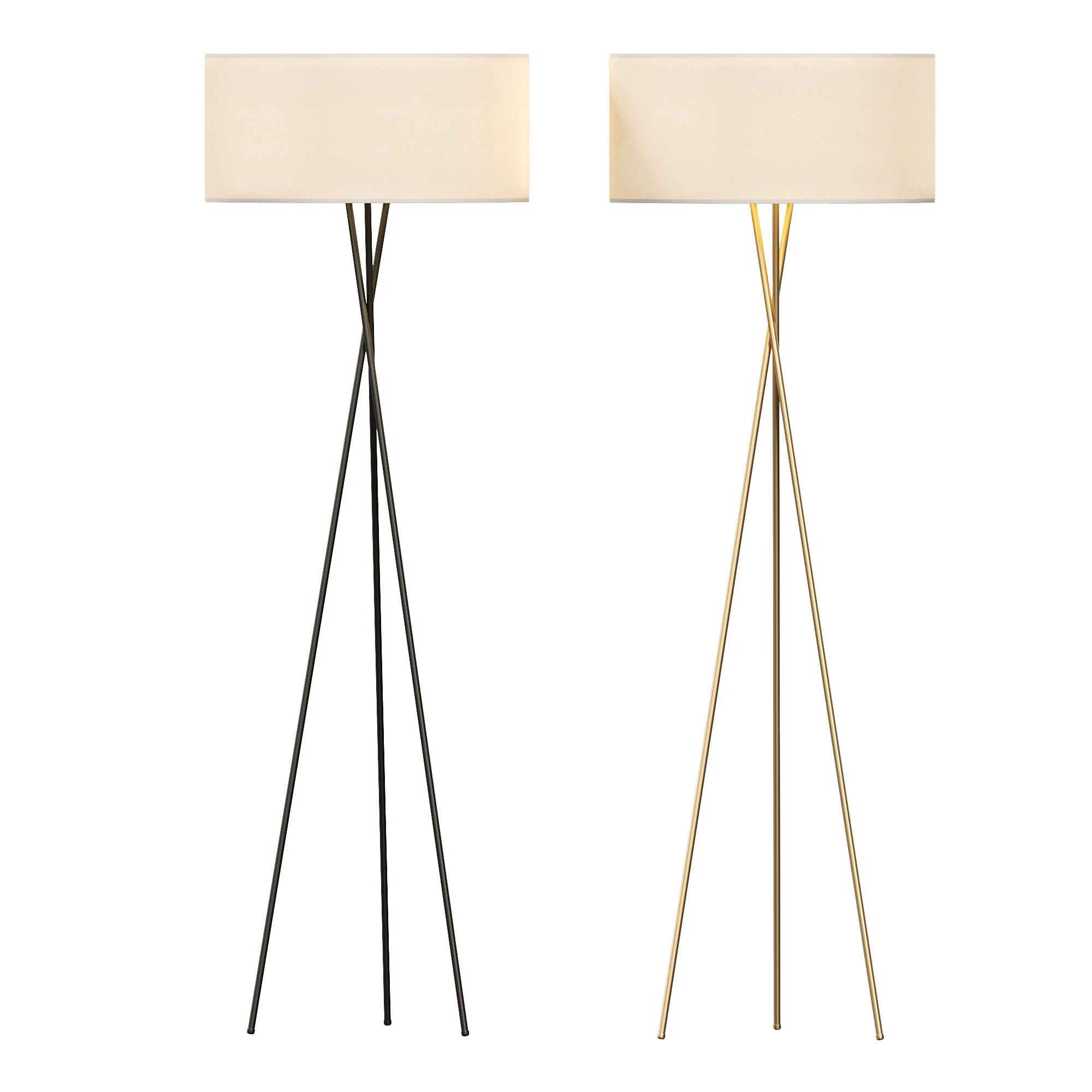 Tripod Floor Lamp 3D Model .c4d .max .obj .3ds .fbx .stl .blend 