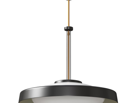 Brass and Glass Suspension Light 3D-Modell