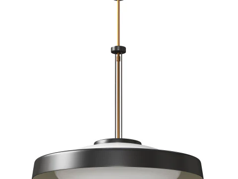 Brass and Glass Suspension Light 3D Model