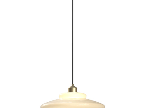 Cream UFO Pendant Light 3D Model