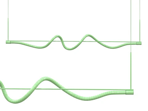 Cursive LED Linear Pendant 3D Model