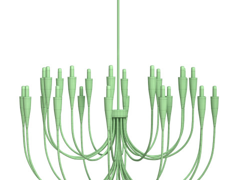 Iiona Large Black Candelabra Chandelier Light 3D Модель