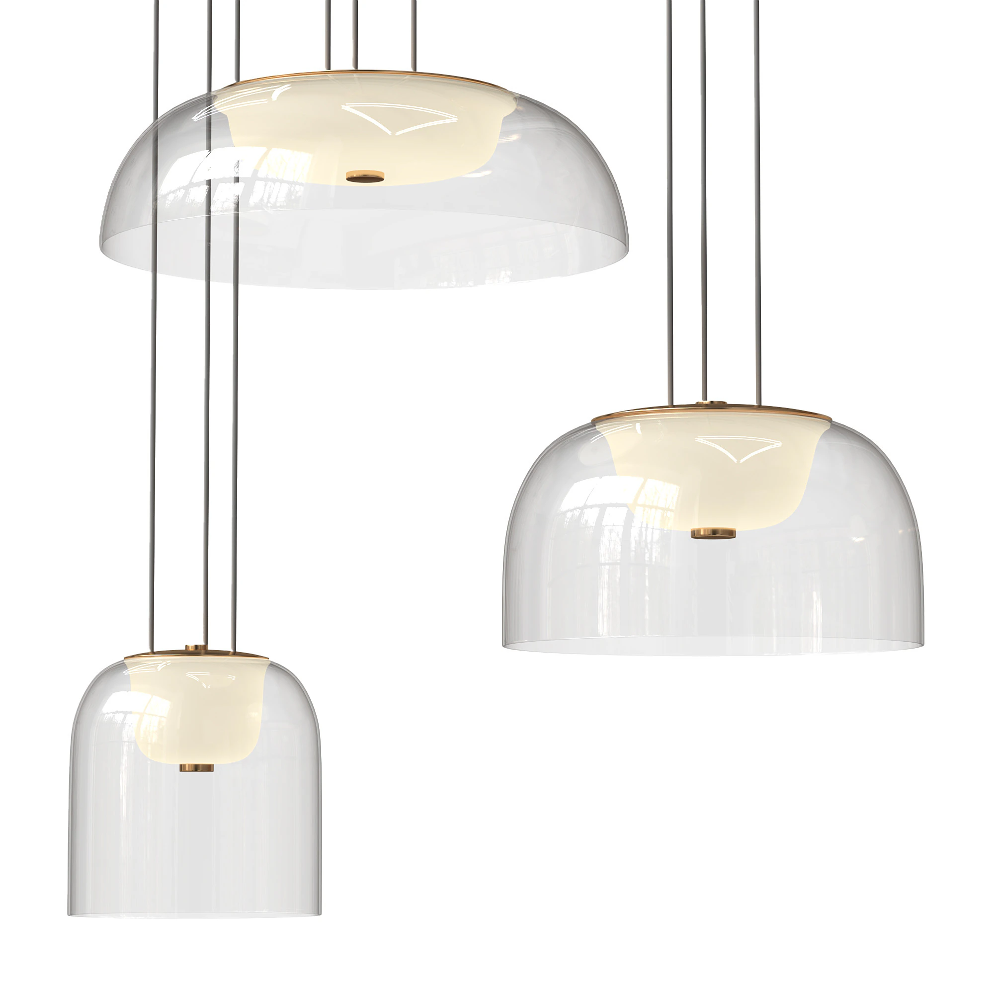 Pendant lamp CLARITY 3D Model .c4d .max .obj .3ds .fbx .stl .blend