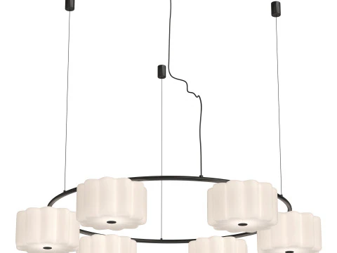 Lumin&aacute;ria pendente Aromas del Campo Flow Modelo 3D