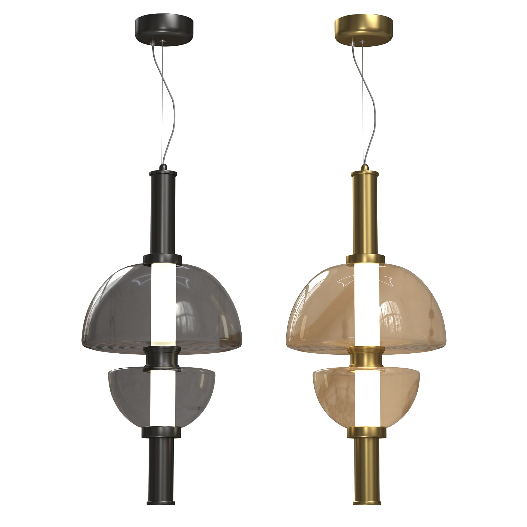 Aurora Luminosity Pendant Lamp 3D Model .c4d .max .obj .3ds .fbx .stl .blend 