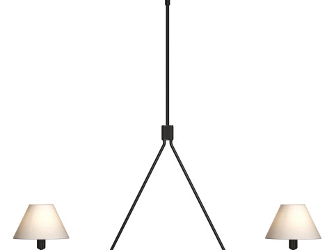 Black Beatrix Chandelier 2 lamps 3D Модель
