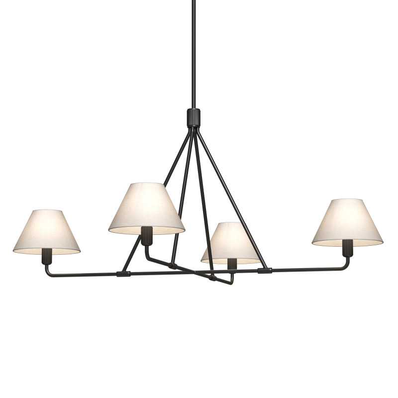 Black Beatrix Chandelier 4 lamps 3Dモデル .c4d .max .obj .3ds .fbx .stl .blend