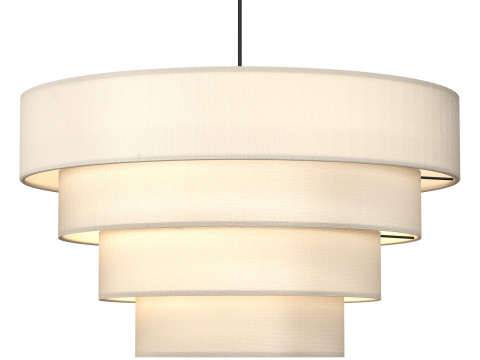 Fia - tiered linen lampshade 3D Model
