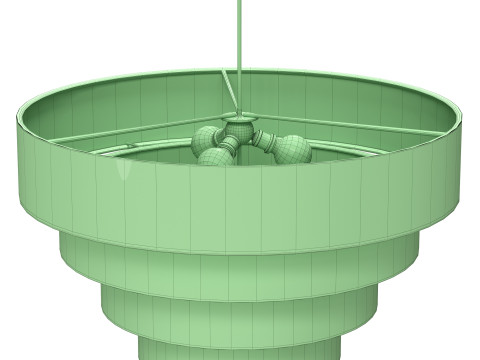 Fia - tiered linen lampshade 3D Модель